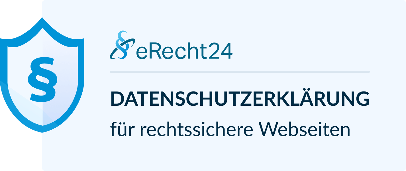 Rechtssichere Daatenschutzerklärung von eRecht24